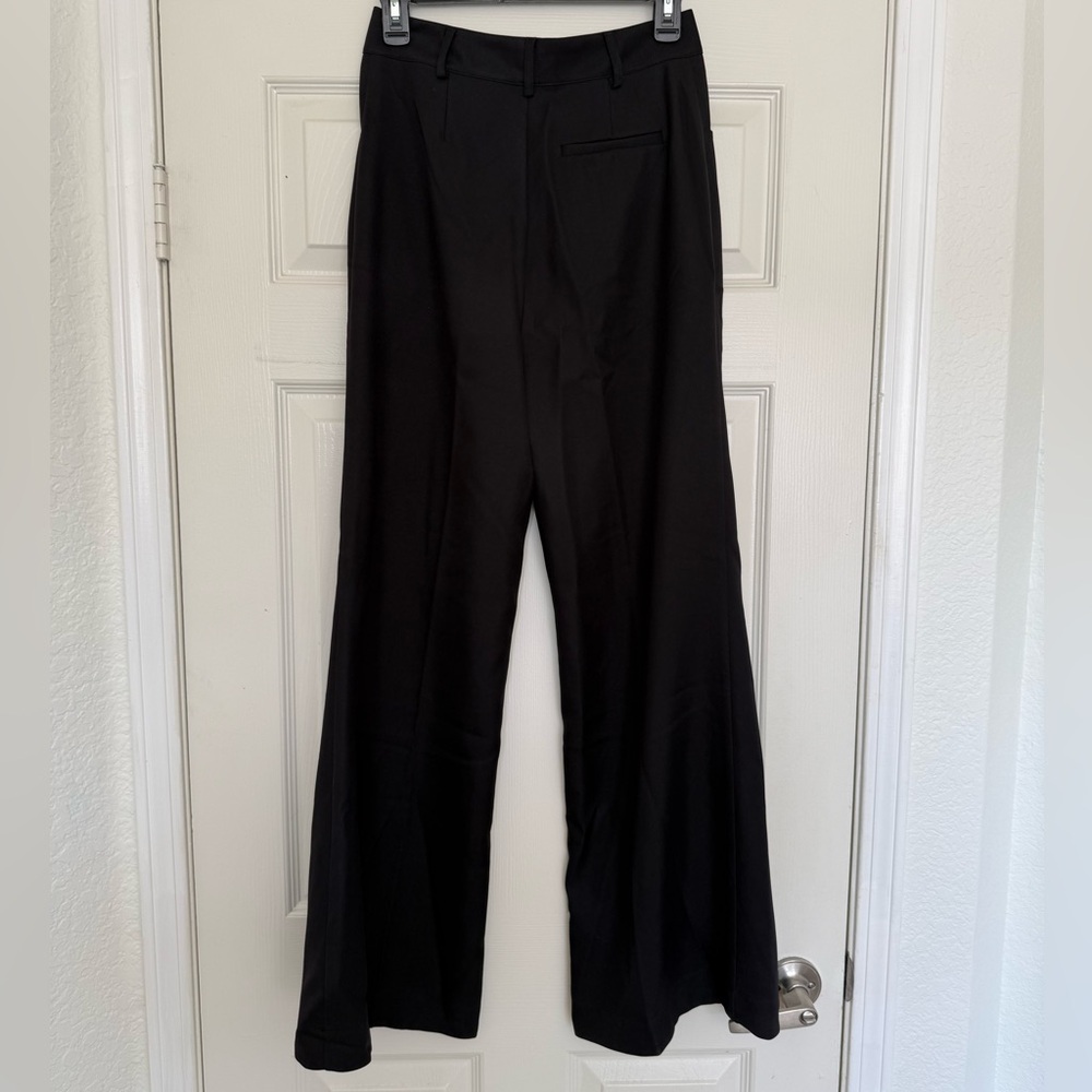 For Love And Lemons Shannon Flared Pant Trouser Black Medium Minimal Clean S - Picture 10 of 10